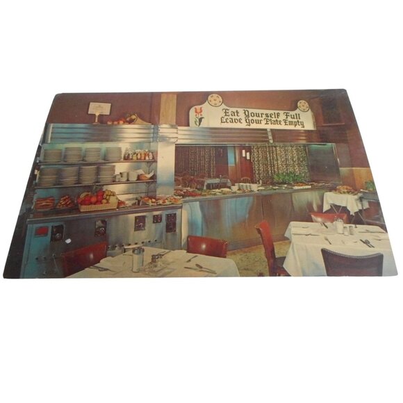 Vtg Postcard 1960s unposted MIller's Smorgasbord Lancaster PA US R 30 - Picture 1 of 2